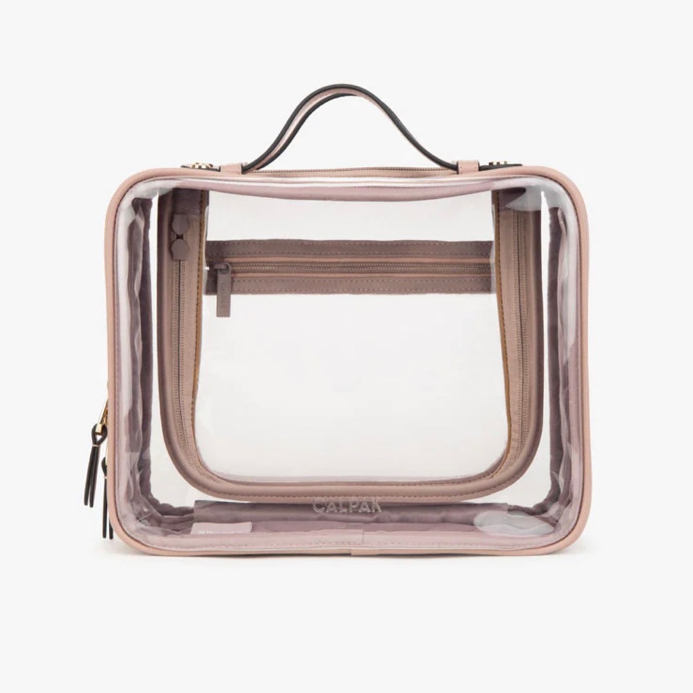 Calpak large clear cosmetic case
